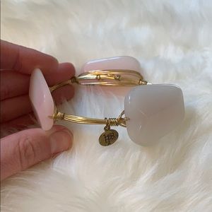 Bourbon & Bowties • Pale Pink & Gold Bangle •